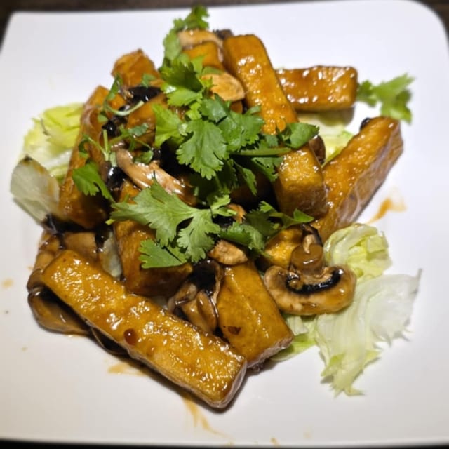 Tofu Steak with Mushroom.