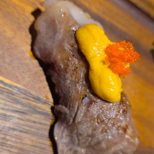 Wagyu & Uni on Top.