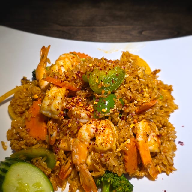 Spicy Tom Yum Fried Rice.