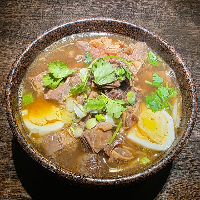 Khin's Beef Soup with Egg Noodles.