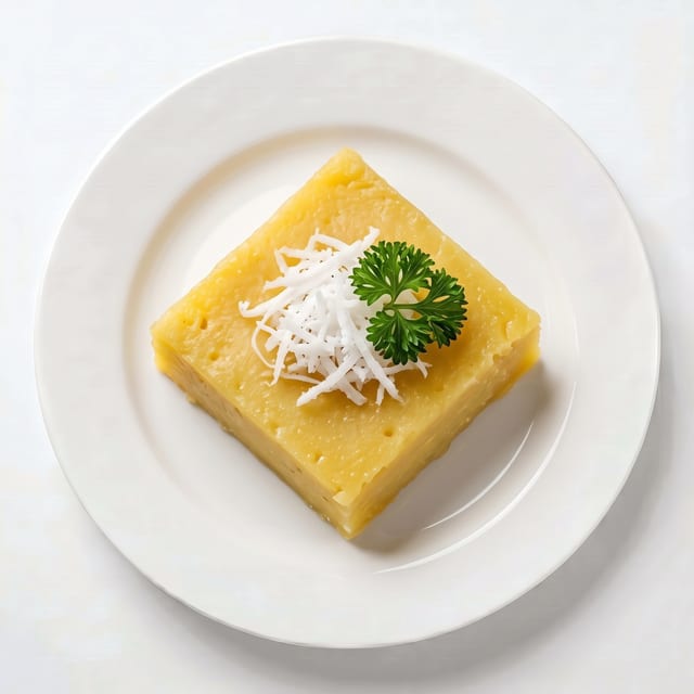 Thai Sweet Sticky Rice with Coconut Custard on Top.