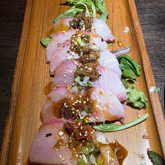 Baby Yellowtail Carpaccio.